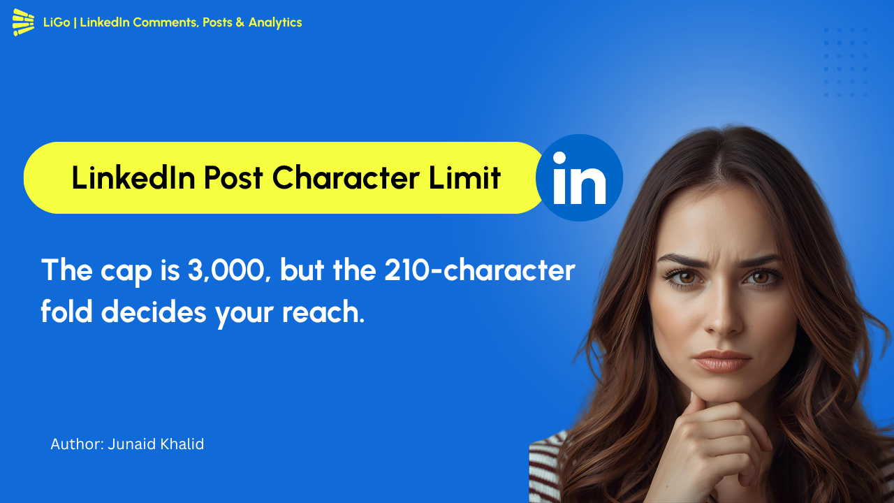Límite de caracteres de publicaciones en LinkedIn [2026]: Guía completa para profesionales